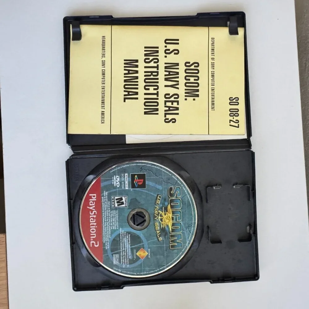 SOCOM U.S. Navy SEALs PS2 Greatest Hits Complete w/ Manual Tested